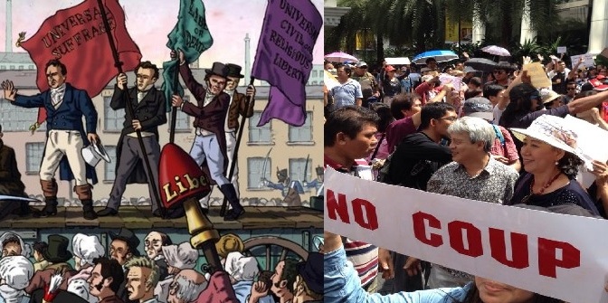 From Peterloo 1819 to Thailand 2019